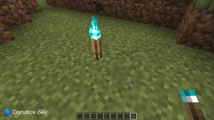 Факел душ в Minecraft