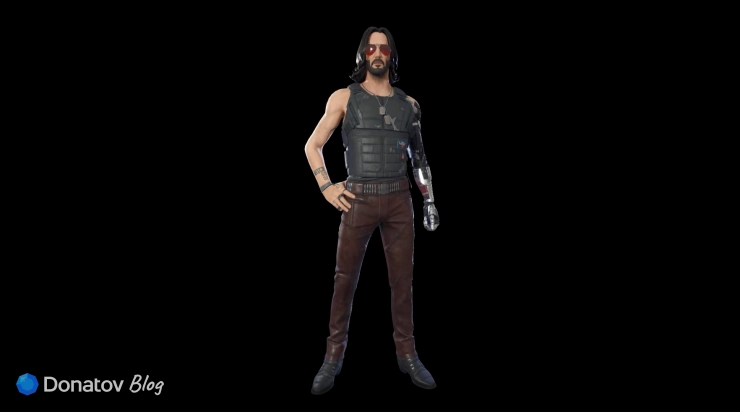 Образ Джонни Сильверхенд из Cyberpunk 2077 в Fortnite