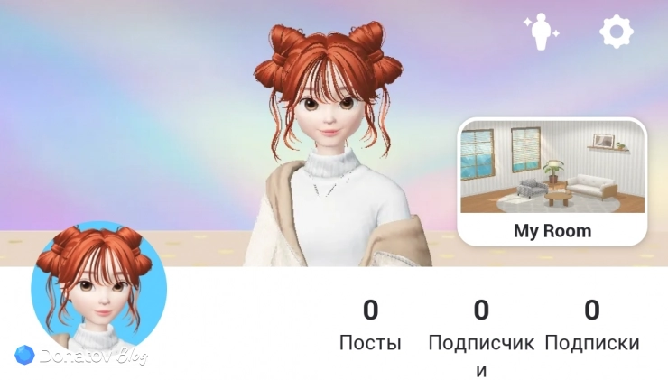 ZEPETO: персонаж в профиле пользователя