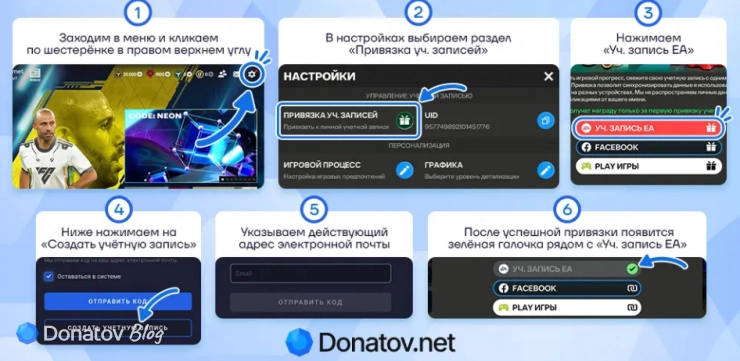 как привязать игру к EA туториал от Donatov.net