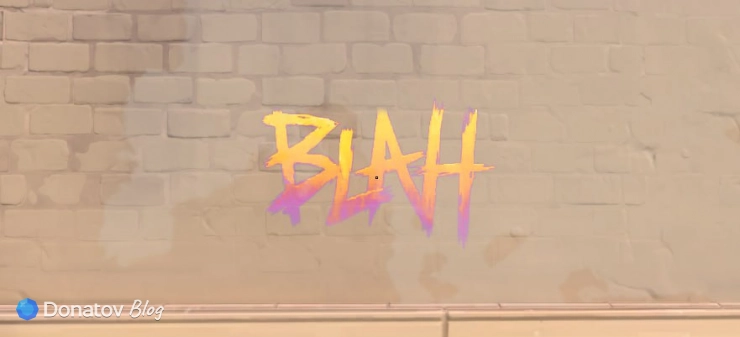 Варианты расцветок спрея «BLAH» — жёлтый