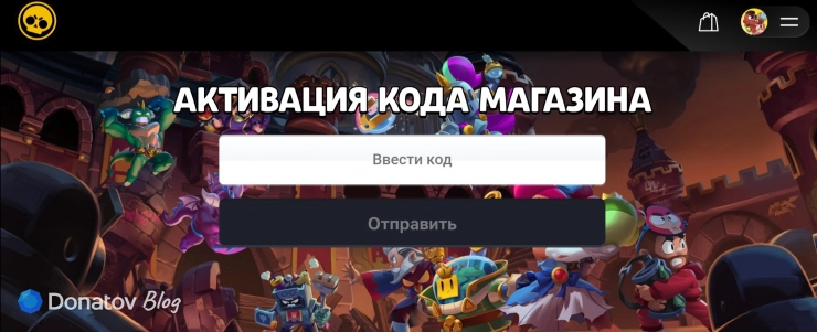 Местонахождение области ввода промокода