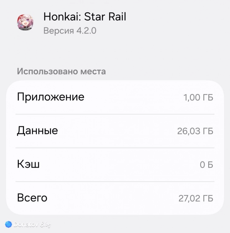 Вес Honkai: Star Rail на Android