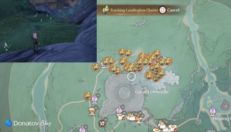 Где найти цветы Candleglow Cluster в Infinity Nikki