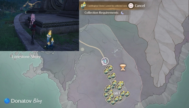 Где собирать ресурс Candleglow Cluster в Infinity Nikki