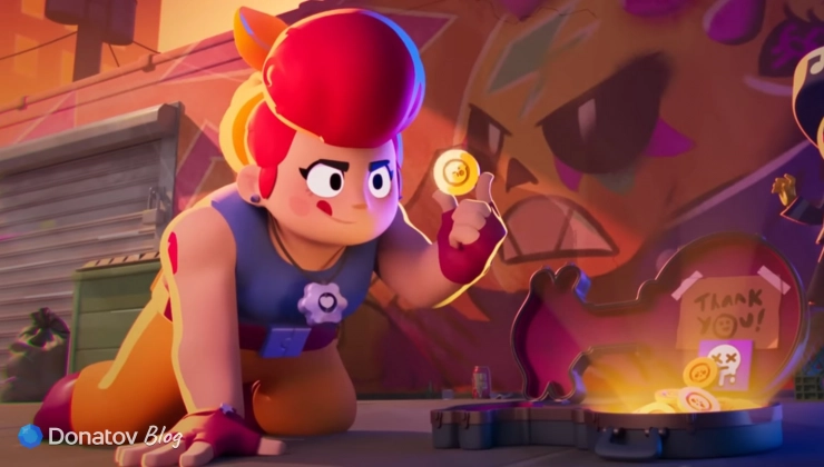 Кадр с Пэм из официальной анимации Brawl Stars