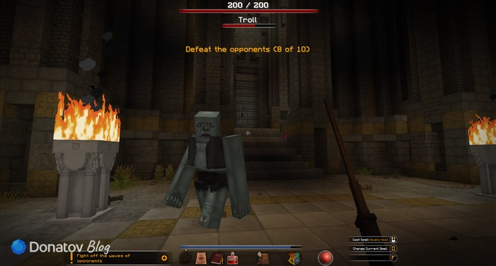 Геймплей на карте Witchcraft and Wizardry в Minecraft