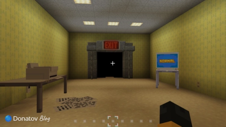 Выход в Backrooms Escape в Minecraft