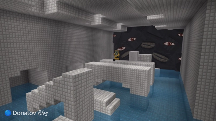 Геймплей Backrooms Escape в Minecraft