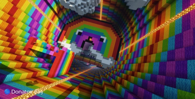Геймплей в The Dropper для Minecraft