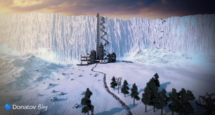Чёрный замок на карте WesterosCraft в Minecraft