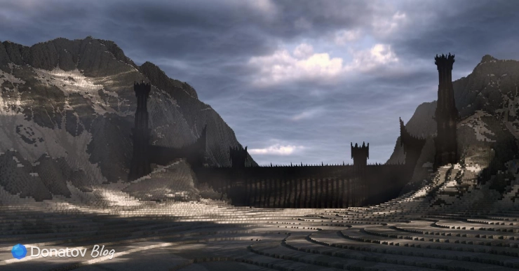 Мордор на карте Minecraft Middle-earth