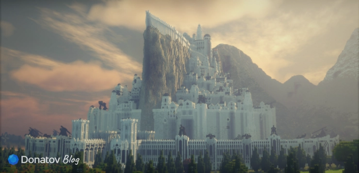 Минас Тирит на карте Minecraft Middle-earth