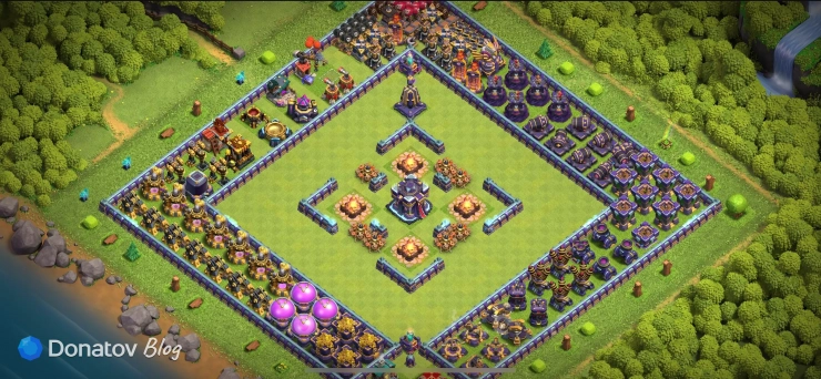 Пример деревни в Clash of Clans