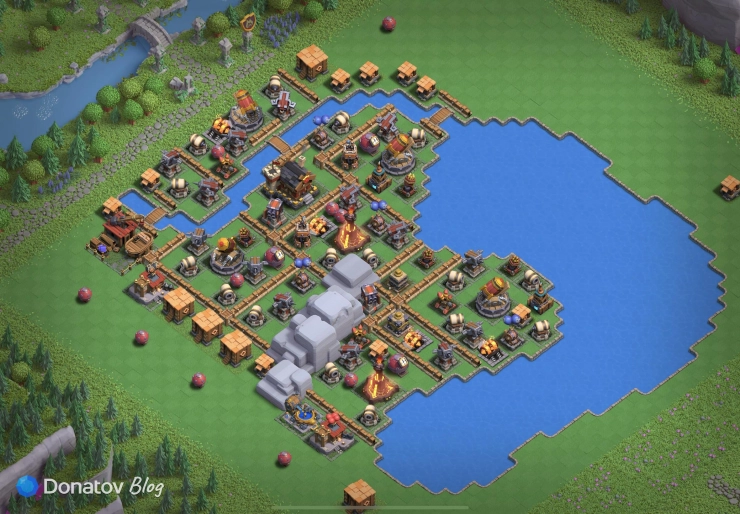 Пример столицы клана в Clash of Clans