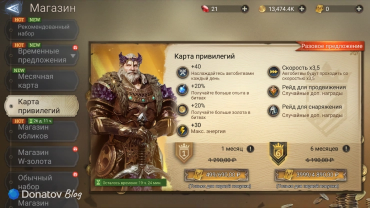 Карта привилегий в Watcher of Realms