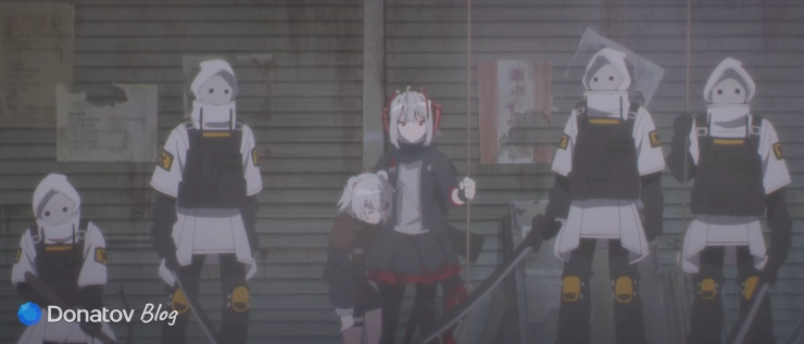 W похищает Мишу в «Arknights: Прелюдия к рассвету»