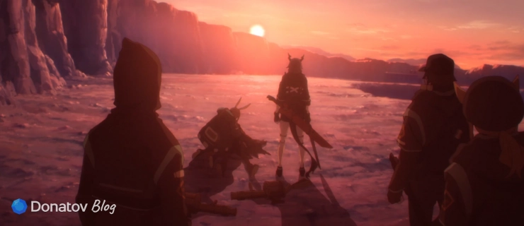 Амия склонилась над трупом Миши в «Arknights: Прелюдия к рассвету»