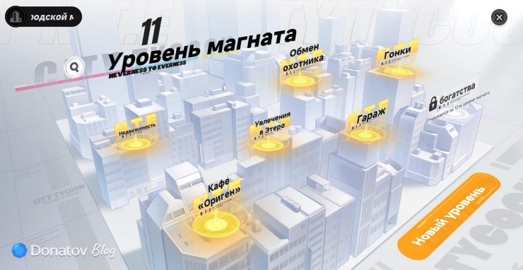 Меню магната в NTE