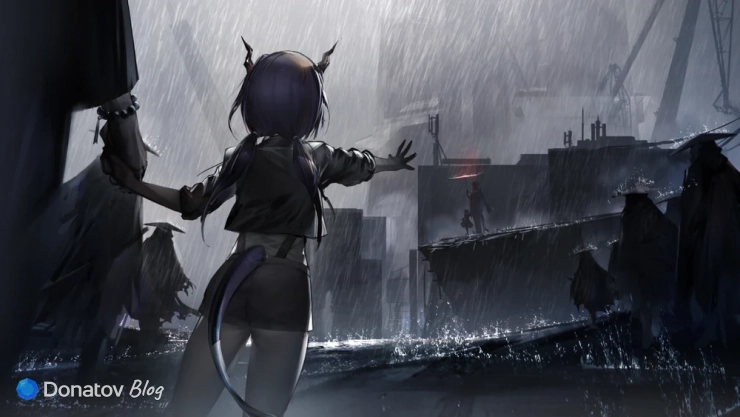 Талула и Чен разделены Чёрным Змеем, Arknights