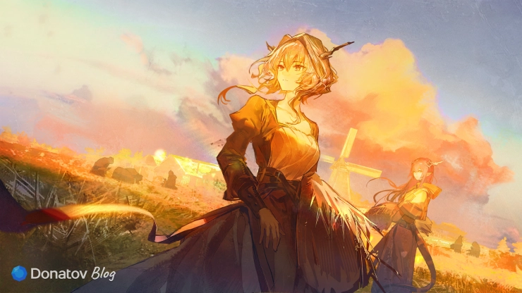 Талула и Найн в поле, Arknights