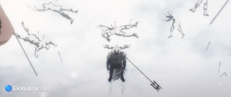 Патриот смотрит на убитых в ходе восстания людей, «Arknights: Восстание из пепла»