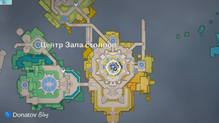 Телепорт у Центра Зала столпов в Genshin Impact