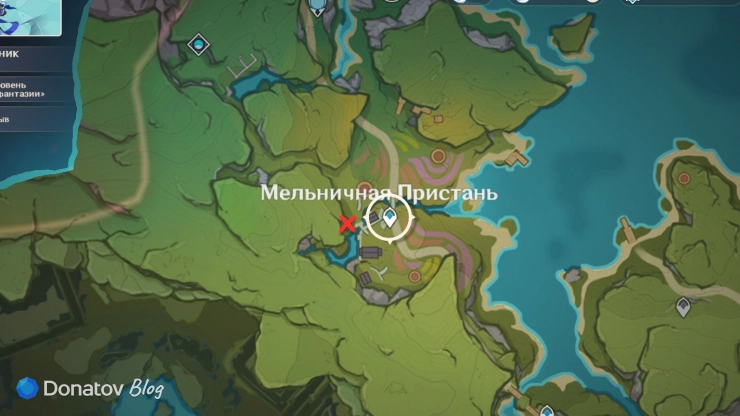 Местонахождение кристалла 177 на карте в Genshin Impact