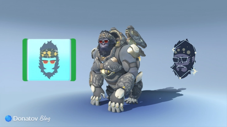 Набор косметики Уинстона в боевом пропуске 3 сезона Overwatch