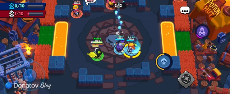 Игра за Гаса в режиме «Зачистка» в Brawl Stars