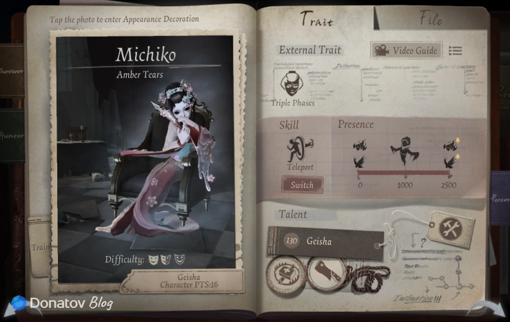 Профиль Мичико в Identity V