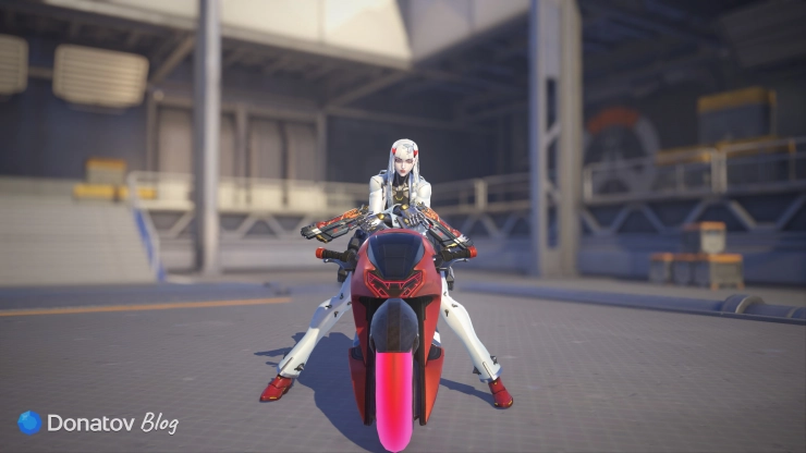 Сион на мотоцикле в Overwatch