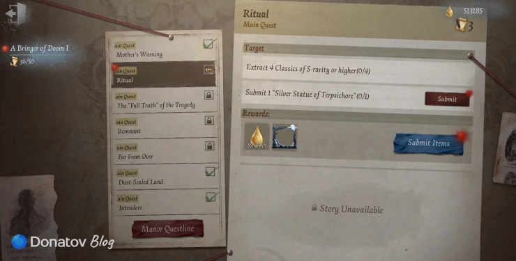 Квест Ritual в Cryptic Notes