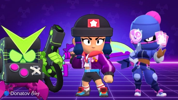 Скины «Вирус 8-БИТ», «Героиня Биби» и «Ниндзя Тара» в Brawl Stars