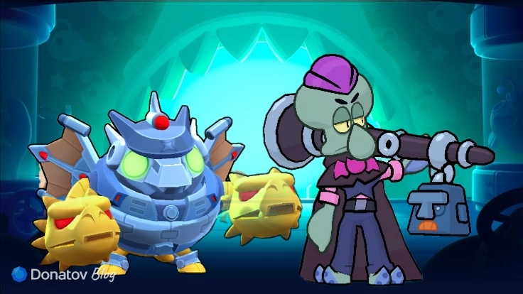 Скины «Меха-Тик Гидора» и «Сквид Мортис» в Brawl Stars