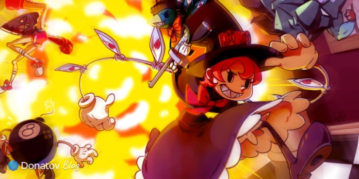 Пикок из Skullgirls: Fighting RPG
