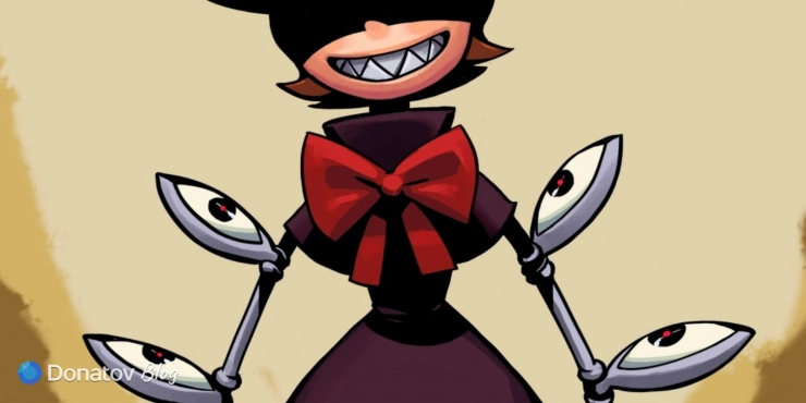 Карточка главы «Злее. Выше. Сильнее.» в Skullgirls: Fighting RPG