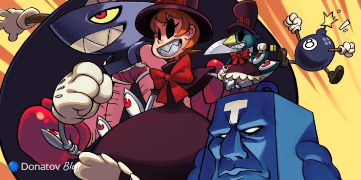 Карточка главы «Кто здесь босс?» в Skullgirls: Fighting RPG