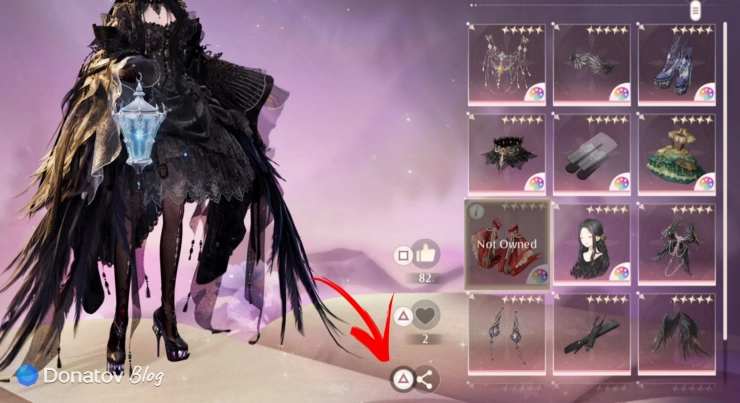 Как поделиться чужим нарядом в Infinity Nikki