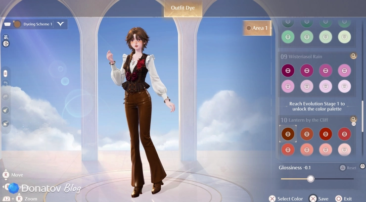Закрытый раздел перекраса в Infinity Nikki