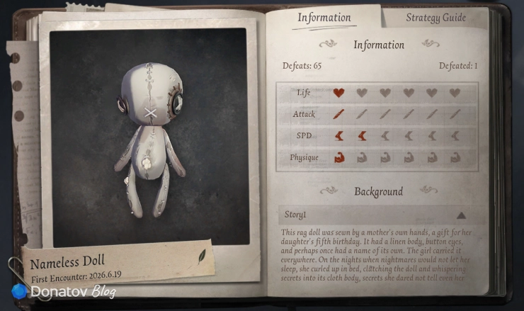 Nameless Doll в Cryptic Notes в Identity V