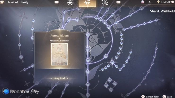 Слот наряда Wishful Aurosa в Сердце Бесконечности в Infinity Nikki
