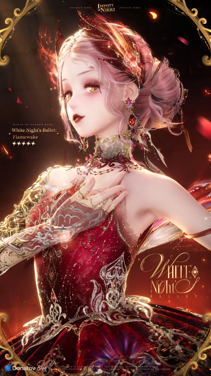 Альтернативный макияж White Night's Ballet: Flamewake в Infinity Nikki 2.8