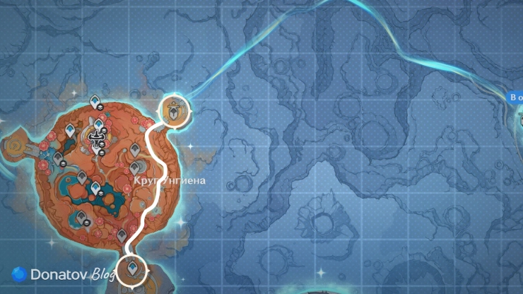 Телепорт на Лунном нагорье в Genshin Impact