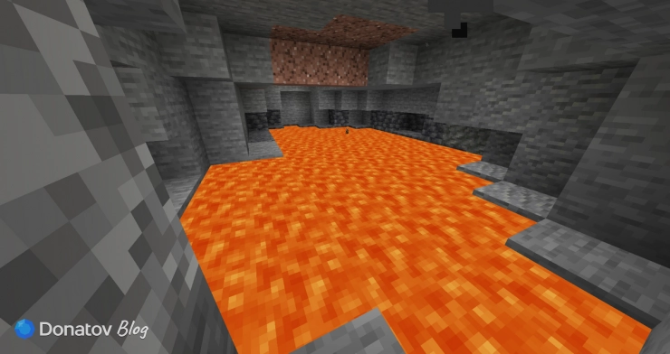 Источник лавы в Minecraft