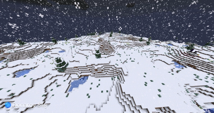 Снежный биом в Minecraft