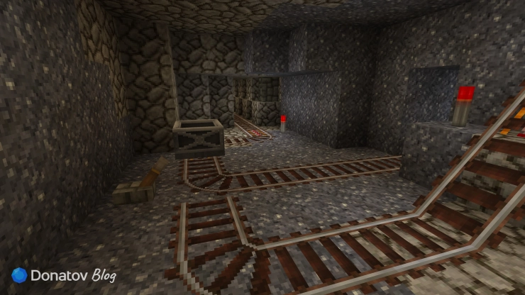 Повороты рельс в Minecraft