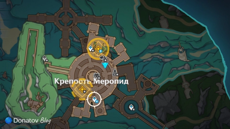 Телепорт на этаже с бараками в Genshin Impact