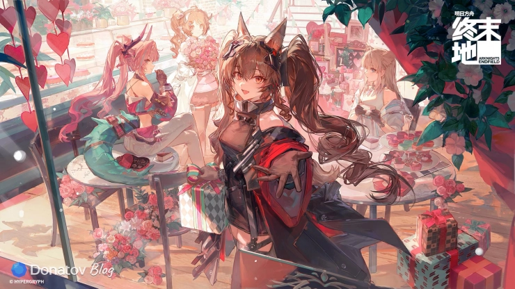 Официальный арт ко Дню святого Валентина от Arknights: Endfield