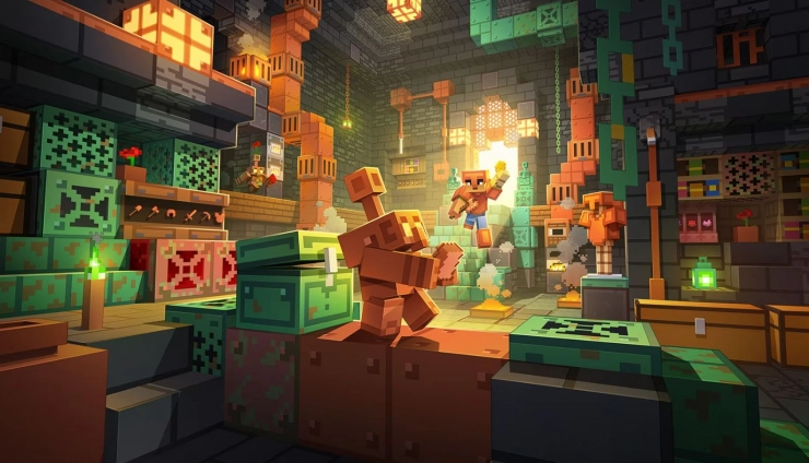 Как сделать медного голема в Minecraft и зачем он нужен игроку